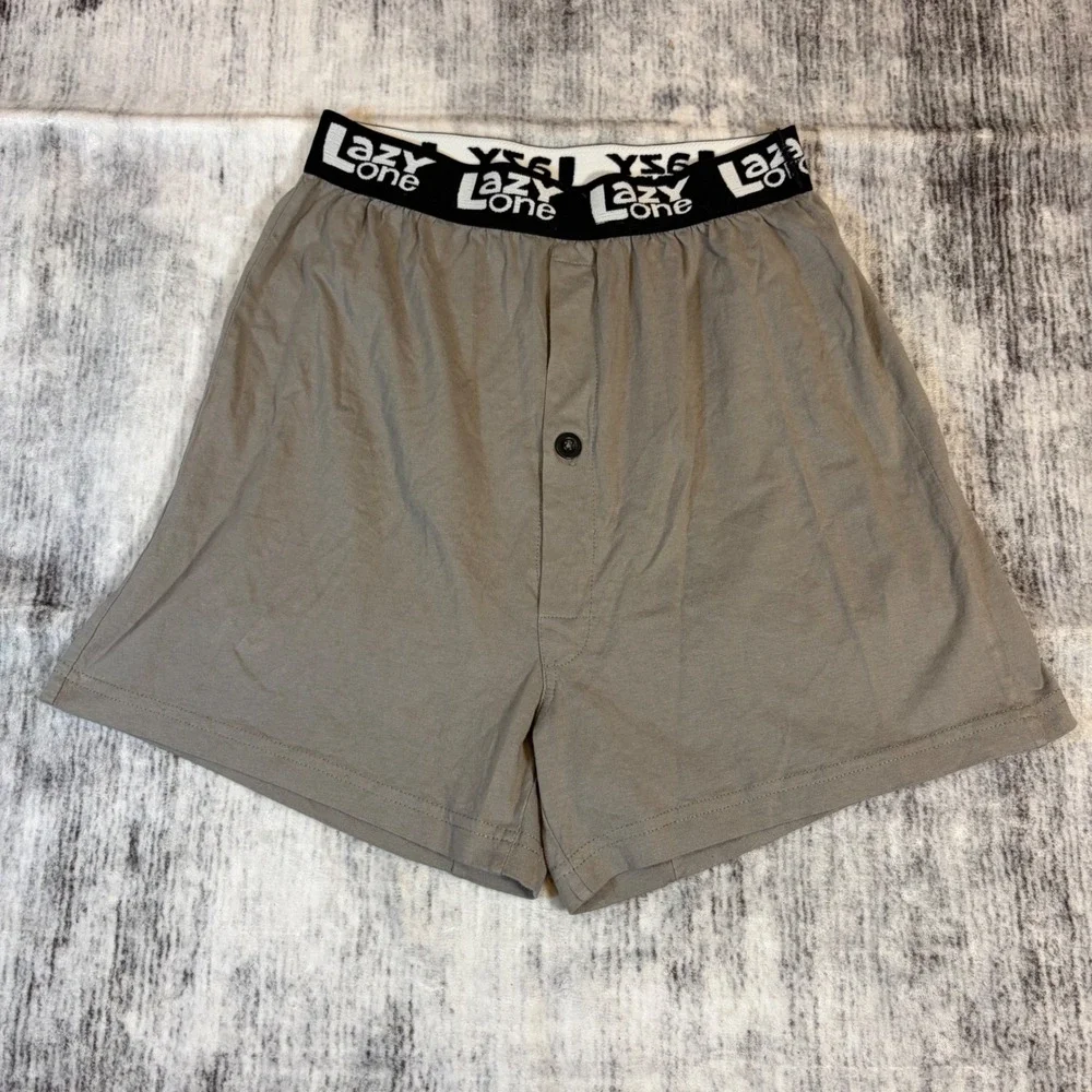 Lazy One Beware of the Force Star Wars Parody Graphic Boxers Grey Mens Small